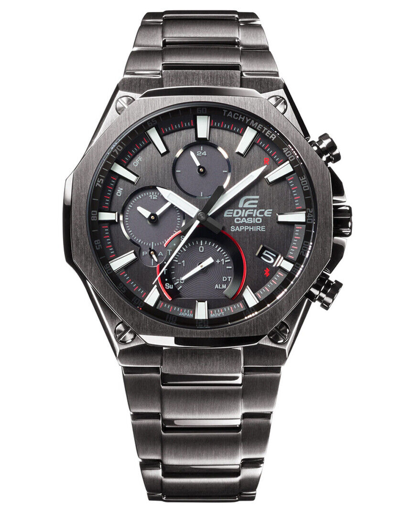Pre-owned Casio Edifice Eqb1100dc-1a Smartphone Link Solar Power Slim Chrono Men's Watch