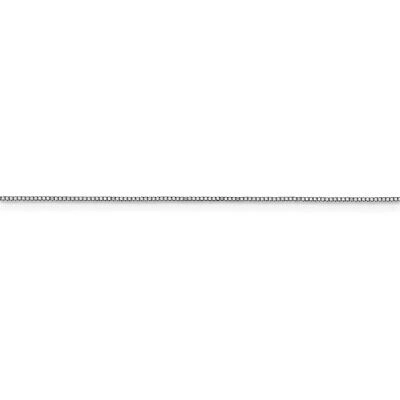 Pre-owned Superdealsforeverything Real 14kt White Gold .8mm Box With Spring Ring Clasp Chain; 18 Inch