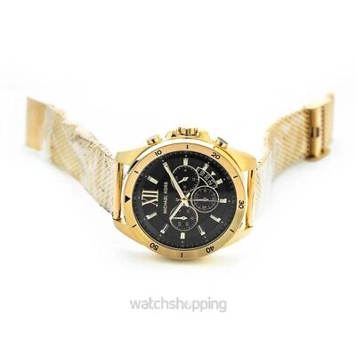 Pre-owned Michael Kors Brecken Mk8867 Black Dial Men's Watch Genuine  Frees&h | ModeSens