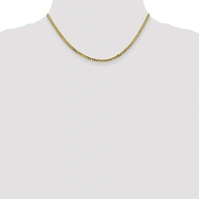 Pre-owned Superdealsforeverything Leslie's 10k 2.4mm Flat Beveled Curb Chain; 16 Inch; Lobster Clasp In Yellow