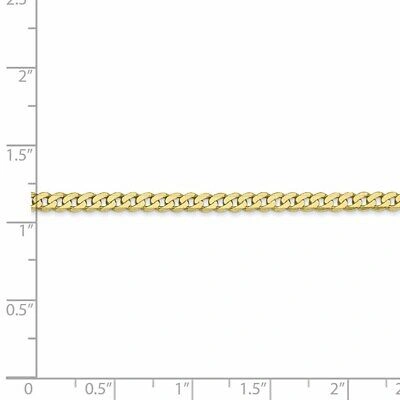 Pre-owned Superdealsforeverything Leslie's 10k 2.4mm Flat Beveled Curb Chain; 16 Inch; Lobster Clasp In Yellow