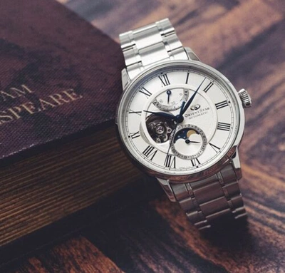 Pre-owned Orient Star Rk-ay0102s Automatic Mechanical 22 Jewels Moon Phase Men`s Watch