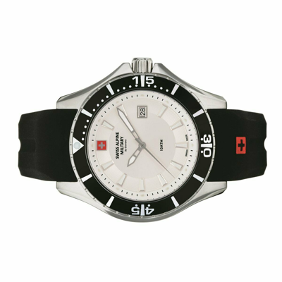 Pre-owned Swiss Military Swiss Alpine Military Men's Watch Analog Quartz 7040.1832sam Siikon