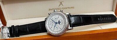 Pre-owned Jacques Cantani Meridian Men's Watch Automatic Eta Swiss 96 Diamonds Jc-935