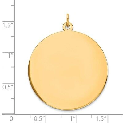 Pre-owned Skyjewelers Real 14kt Yellow Gold Round Disc Charm