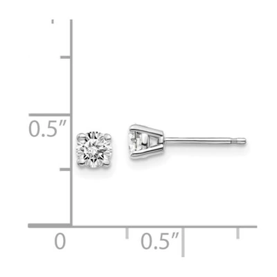 Pre-owned Jewelry 14kw .50ct I1 J-k Diamond Stud Push-on Post Earrings
