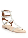 REBECCA MINKOFF Georgina Studded Leather Gladiator Sandals