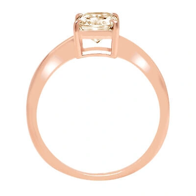 Pre-owned Pucci 2.5 Radiant Shape Real Morganite Wedding Bridal Promise Ring Real 14k Rose Gold In D