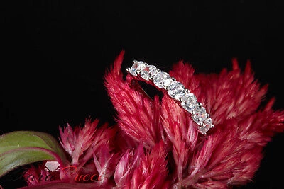 Pre-owned Pucci 1.15ct Round Simulated Diamond Stackable Petite Anniversary Band 14k White Gold In White/colorless