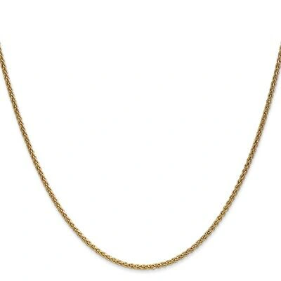 Pre-owned Skyjewelers Real 14kt Yellow Gold 1.65mm Spiga Chain; 18 Inch; Lobster Clasp