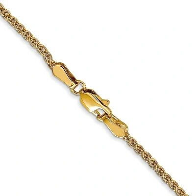 Pre-owned Skyjewelers Real 14kt Yellow Gold 1.65mm Spiga Chain; 18 Inch; Lobster Clasp