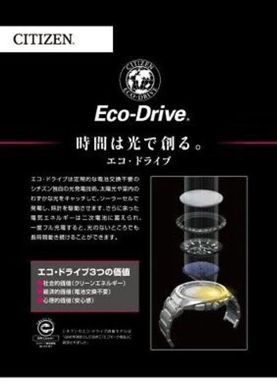 Pre-owned Citizen Free Ems Express  Attesa At8044-56e Eco-drive Radio Men Japan Import