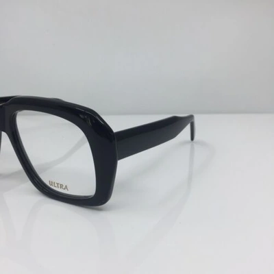 Pre-owned Goliath I Eyeglasses Ultra  1 C. Shiny Black 58-20-145mm Holland In Clear Demo Lenses