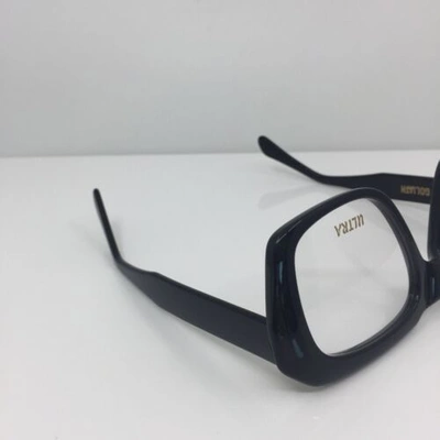 Pre-owned Goliath I Eyeglasses Ultra  1 C. Shiny Black 58-20-145mm Holland In Clear Demo Lenses