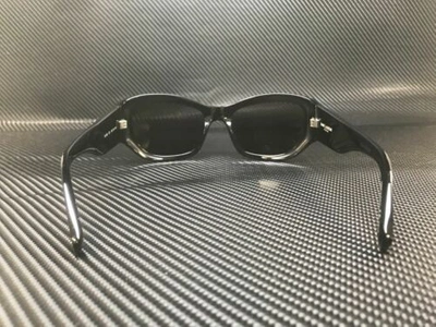 Pre-owned Saint Laurent Sl 498 001 Black Rectangle 55 Mm Women's Sunglasses