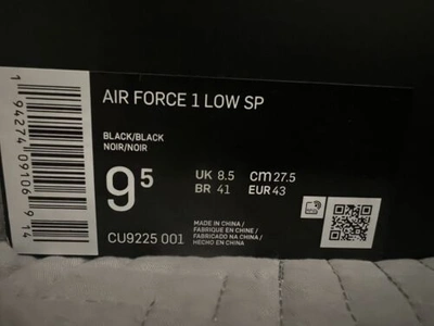 RARE SIZE Nike Air Force 1 Low x Supreme Black Box Logo Men's US7 CU9225-001