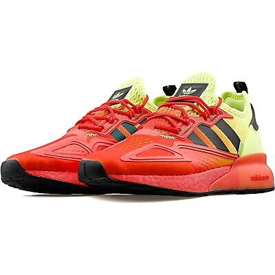 Pre-owned Adidas Originals Adidas Zx 2k Boost Solar Yellow Hi Res Red Fw0482  Running Sneakers Men 10us | ModeSens