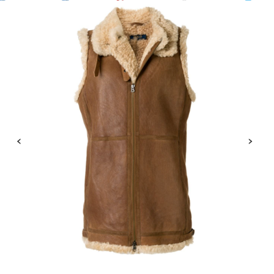 Pre-owned Polo Ralph Lauren Rrl Suede Leather Shearling Gilet Bomber Vest Womens Small In Brown