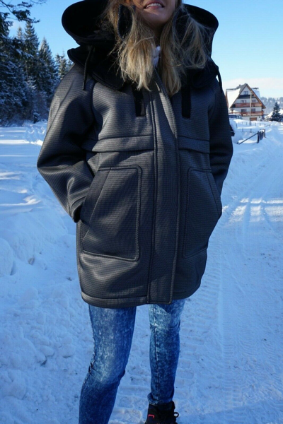 Pre-owned H&m Alexander Wang Jacket Parka Coat Scuba Us12 12 Eur42 42 Uk16 16 In Gray