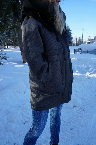 Pre-owned H&m Alexander Wang Jacket Parka Coat Scuba Us12 12 Eur42 42 Uk16 16 In Gray