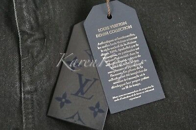 Pre-owned Louis Vuitton Authentic W/ Tags  Fragment Men Black Denim Jeans Pants Sz 33