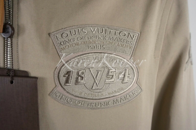 Pre-owned Louis Vuitton Men Vvv Patch Gaston Jacket Coat Beige Blouson Coat 52 / Xl