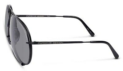 Pre-owned Porsche Design P8478 Iconic Sunglasses D - Black/grey Blue + Extra Lenses In Grey Blue (343)