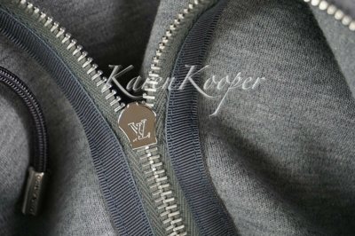 Pre-owned Louis Vuitton Men Zip-up Travel Hoodie Sweat Grey Jacket With Tags Xxxl In Gray
