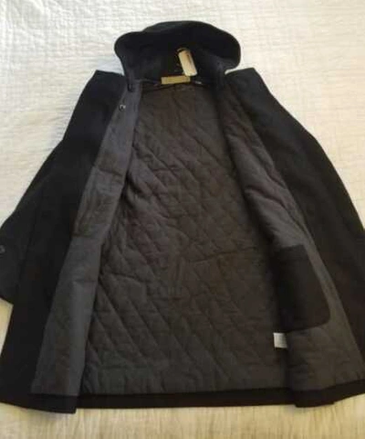 Pre-owned Jcrew Men's S M J Crew Classic Duffle / Toggle Coat With Primaloft In Night Black