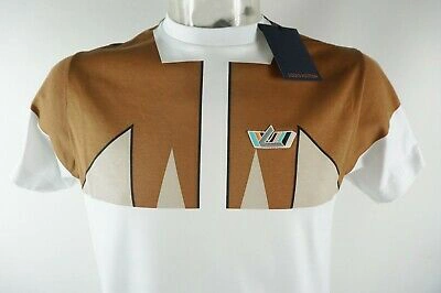 Pre-owned Louis Vuitton Vip Color Block Archlight Cruise 2019 Tee T-shirt M Unisex In White ./ Brown