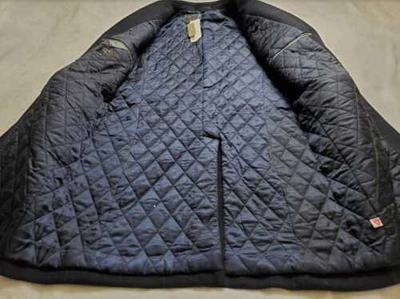 Pre-owned Jcrew Men's 40r J Crew Ludlow Topcoat In Wool Blend With Eco-friendly Primaloft In Black Navy Grey Glen