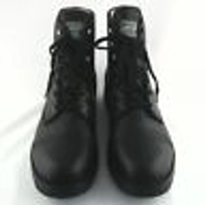 Pre-owned Polo Ralph Lauren Enville Cap-toe Lace Up Boot Black Leather Us 10.5 Us 12