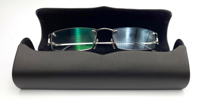 Pre-owned Cartier Big C Piccadilly Silver Sunglasses Glasses In Clear