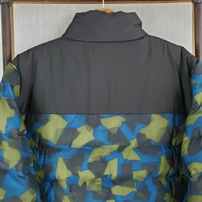 Pre-owned Lacoste $298  Sport Size Xl Mens Camouflage Puffer Jacket Full Zip Crocodile In Multicolor