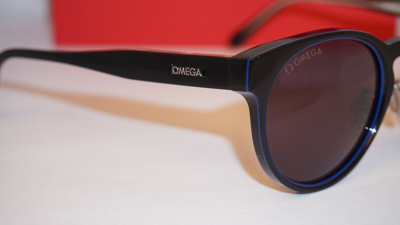 Pre-owned Omega Sunglasses Black Stripe Blue Grey Om0020-h 01a 52 22 145 In Gray