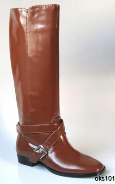 Pre-owned Marc By Marc Jacobs Marc Jacobs Brown Leather Riding Flat Tall Boots - Great Style