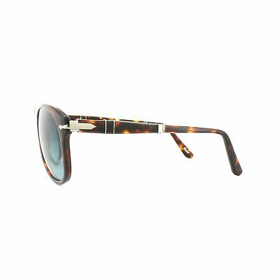Pre-owned Persol Sunglasses Po0714 24/s3 Brown Havana Blue Gradient Polarized Folding 54mm