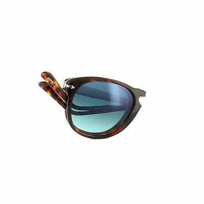Pre-owned Persol Sunglasses Po0714 24/s3 Brown Havana Blue Gradient Polarized Folding 54mm