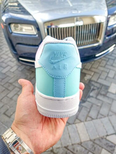Pre-owned Nike Air Force 1 07 Womens White Multi Color Custom Multi Size Girls Gs + Gift