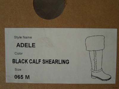 Pre-owned Diane Von Furstenberg Black All Shearling Otk Tall Boots 'adele' $675