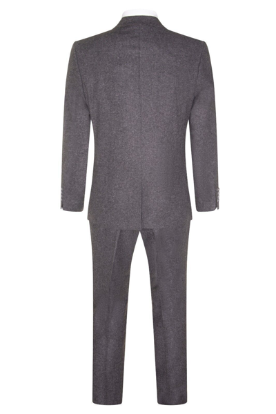 Pre-owned Tru Clothing Mens Grey 3 Piece Tweed Wool Retro 1920s Suit Peaky Blinders Classic Tailored In Gray