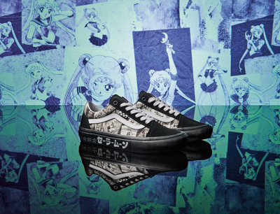 Pre-owned Vans X Sailor Moon Skate Old Skool Pretty Guardians Sailor Black Men's Size