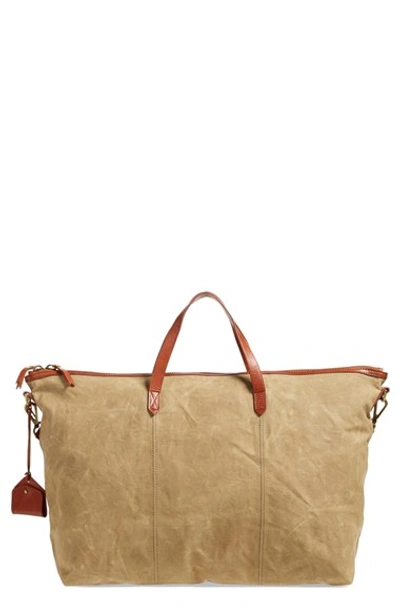 Madewell The Transport Canvas Weekend Bag - Beige In Truffle