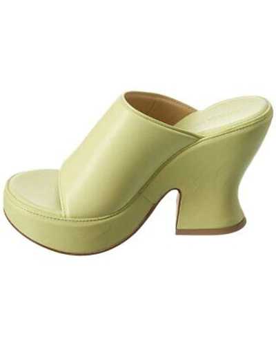 Pre-owned Bottega Veneta Leather Platform Sandal Women's In Yellow