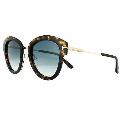 Pre-owned Tom Ford Sunglasses 0574 Mia 52p Dark Havana Green Gradient