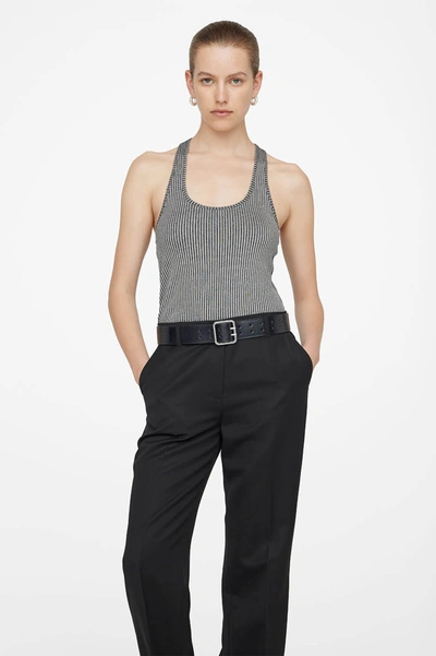 Shop Anine Bing Kirsten Tank In Black And Grey