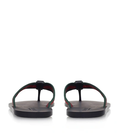 Shop Gucci Gg Web Thong Sandal