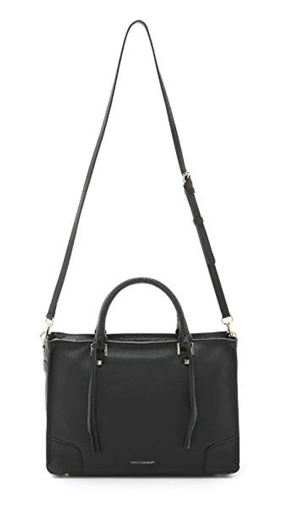 Shop Rebecca Minkoff Regan Satchel In Black