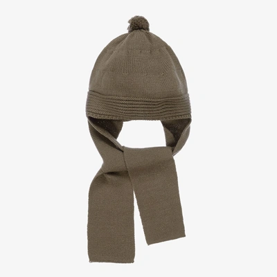 Shop Foque Green Knitted Hat & Scarf