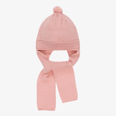 Shop Foque Girls Pink Knitted Hat & Scarf